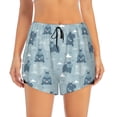 thumbnail image 2 of Goofa Cute Hippopotamus Printed Women 2 in 1 Running Shorts,Quick Dry Athletic Workout Shorts,High Waisted Athletic Shorts with Liner Pockets-Large, 2 of 9