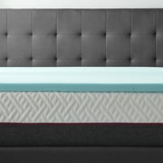 Lucid 2 Cooling Gel with Aloe Plush Memory Foam Mattress Topper, Twin-XL