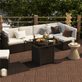 thumbnail image 2 of Renwick Pack of 27 Wood Deck Flooring Tiles for Outdoor & Indoor, Brown, 2 of 10