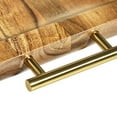 thumbnail image 3 of Better Homes & Gardens- Acacia Wood Rectangle Tray with Gold Color Handles, One Size, 3 of 8