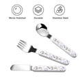 thumbnail image 3 of Honeii Lavender Flowers Print Children's Knife, Fork And Spoon Set,Reusable Utensils Set with Case,Travel Cutlery Set,for Kids Adults Camping, 3 of 6