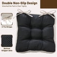 thumbnail image 4 of PYPUMSA Outdoor Chair Cushions Set of 4, 15.5 x 15.5 inch Square Patio Seat Pads with Ties, Water Resistant Fabric, 4 inch Thick, Beige, 4 of 7