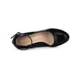 thumbnail image 4 of BLISSFUL STEP Escarpins à Talon Bloc pour Femmes Plateforme Bride à la Cheville Bout Rond Talon Noir 11, 4 of 7