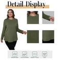 thumbnail image 5 of Cuteduck Women's Plus Size Fall Casual Knit Top Crew Neck Long Sleeve Lightweight Sweater 1X-4X, 5 of 7