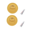thumbnail image 1 of 2 almohadillas/parches de anillo en D de acero inoxidable de 4,3" para bote de PVC, kayak, con pegamento Amarillo, 1 of 9