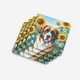 thumbnail image 4 of Saint Bernard in Sunflowers Foam Coasters 3.5 in x 3.5 in, 4 of 5