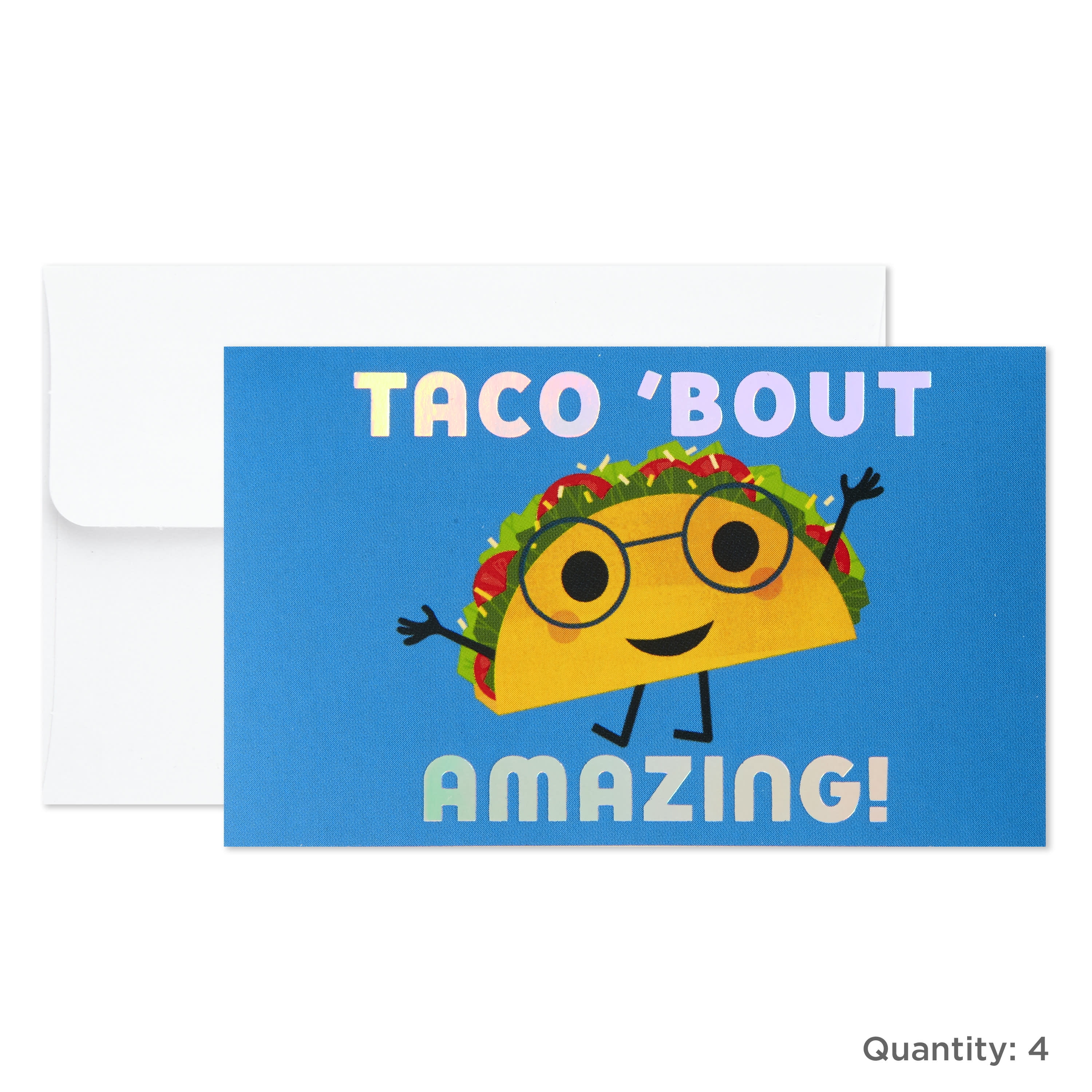 Hallmark Multicolored Mini Note, Foodie Fun (Cards with Envelopes) 12 Count