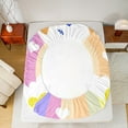 thumbnail image 2 of Castle Fairy Love Heart Geometric Stripes Rainbow 4-Piece Sheet Set, King Size, 2 of 7