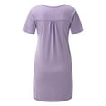 thumbnail image 3 of Vedolay Spring Maternity Dress Women's Wrap Maternity Dress Empire Waist Knee Length Midi Dress with Belt Baby Shower or Casual Wear,Purple M, 3 of 3