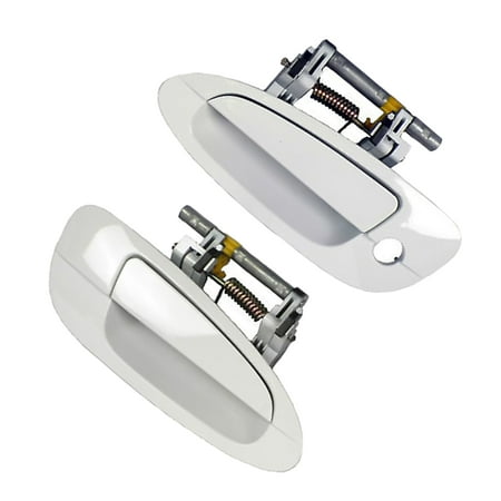 Left Exterior Door Handle (Brand New For 2002-2006 Nissan Altima Cloud White QM1 Exterior Outer Door Handle SET Front Right and Front Left 02 03 04 05)