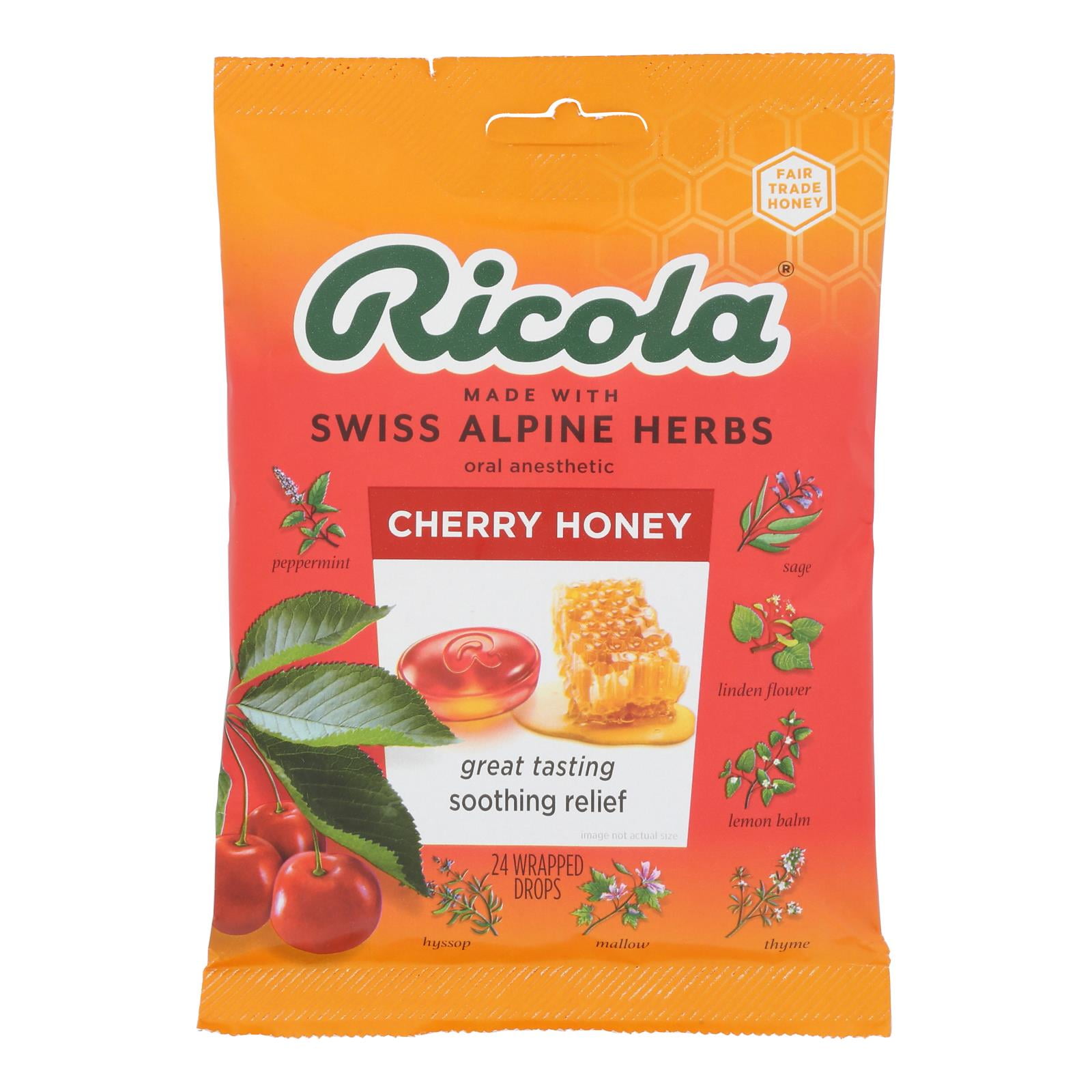 Ricola Cough Drop Cherry Honey Case of 824 CT
