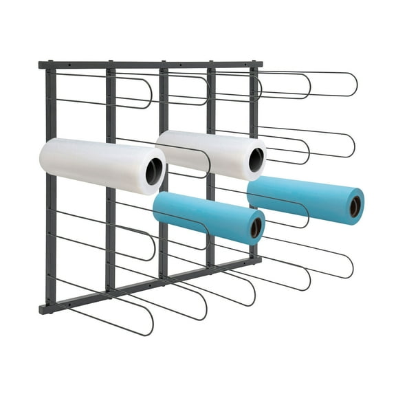 Wall Mount Blueprint Storage Rack Map Poster Paper Holder with 20 Roll Holders Blueprint Storage Rack, Roll Wall Mount Storage Rack, Blueprint Paper Organizer