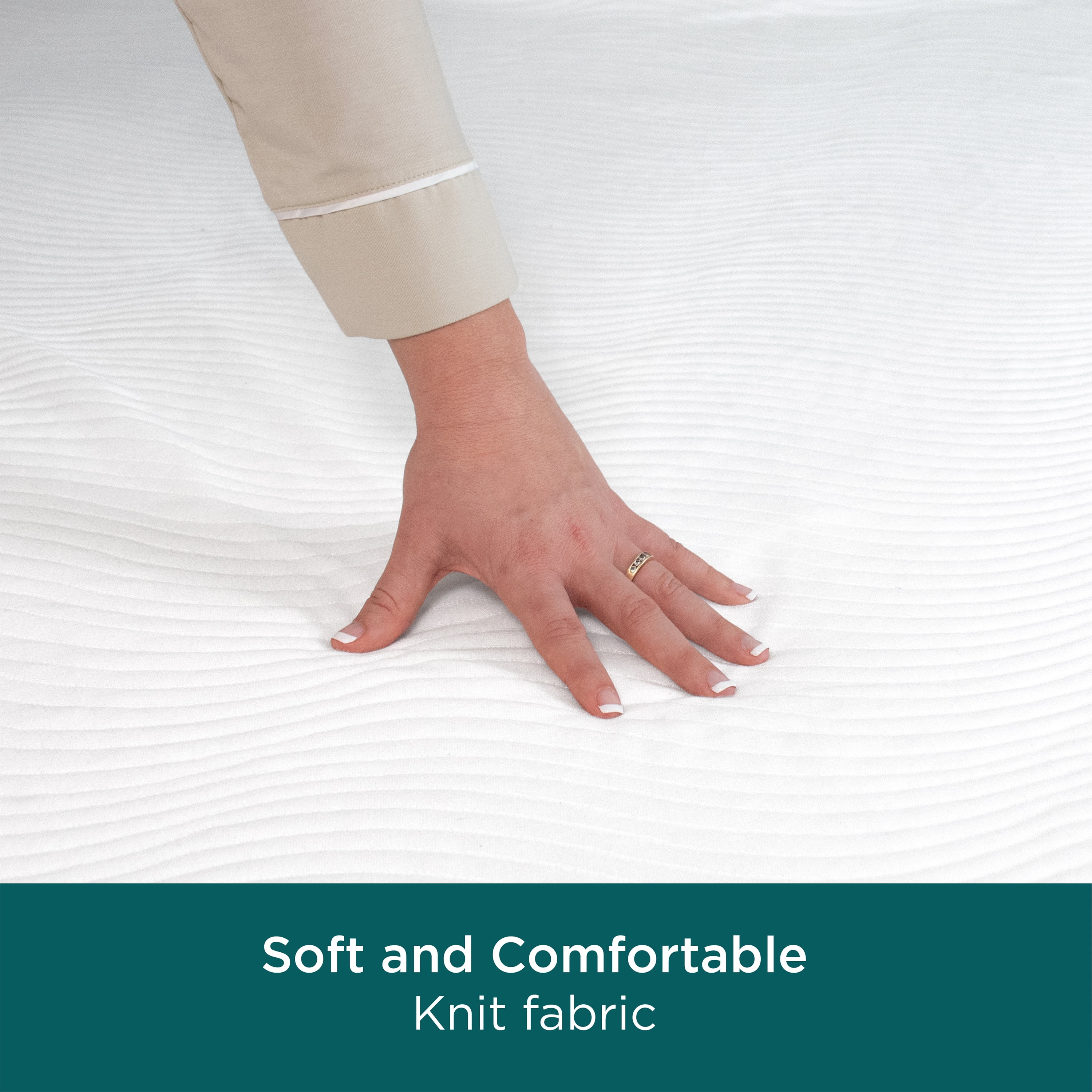 AllerEase CleanBoost Plush Knit Mattress Cover Protector, Queen - Fitted, w/ Straps, Waterproof