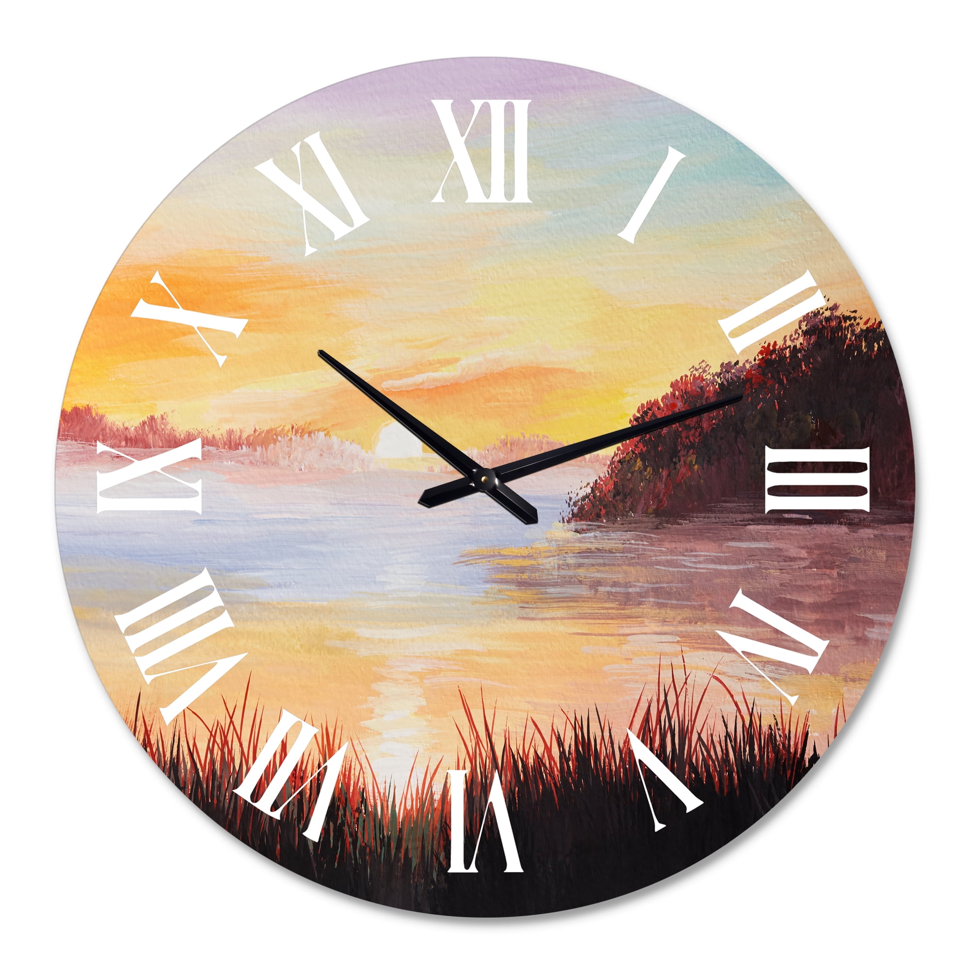 Designart 1 in Quartz Coastal Wall Clock