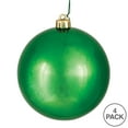 thumbnail image 3 of Vickerman 6" Green Shiny Ball Ornament, 4 per Bag, 3 of 5