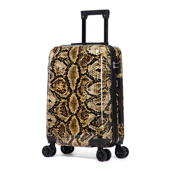 InUSA Snake Print 20-Inch Carry-on Hardside Spinner Luggage and TSA Lock