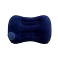 thumbnail image 2 of Wosthever Vuelo almohada inflable cuello espalda cintura resto PVC flocado viaje portátil cojín de aire, azul carpas azul marino, 2 of 6