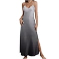 thumbnail image 2 of Nuoqisi Women Summer Long Dress Casual Slip Fashion Sleeveless Spaghetti Strap Bodycon Split Maxi Dresses for Women, 2 of 8
