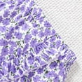 thumbnail image 6 of Toddler Girl 2 Piece Floral Print Outfits Solid Sleeveless Crop Tank Ruffle Hem Skirt Set Cute Summer Casual Wear, 6 of 7