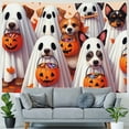 thumbnail image 4 of Sheronv Halloween Ghosts Dogs Tapestry Wall Hanging Unique Style for Home Decor, Aesthetic Graphic Art for Living Room Bedroom Dorm, Halloween Decorations for Apartment Farmhouse,, 4 of 6
