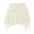 thumbnail image 3 of TIANZEN Women's Lace Mini Skirt Ruffled Skirt Low Waist Tiered Pleated Flowy Skirt Girls Tennis Skirt Summer Skirts Laye Skirt, 3 of 3