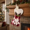 thumbnail image 4 of Plaid Puppy Christmas Stocking, Decorative Fabric Accent, Reusable Room Styling, for Dining Room, Living Room, Fireplace and Christmas Party Decor, 4 of 8