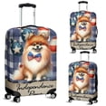 thumbnail image 2 of Patriotic Pomeranian 4th of July Independence Paws Travel Luggage Cover Pom Dog Lover Gifts Suitcase Dust Protective Decor - 02010, 2 of 5