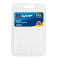 thumbnail image 1 of Etiquetas removibles Avery, rectangulares, 0.5 x 0.75 pulgadas, blancas, paquete de 525 (6737), 1 of 5