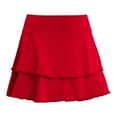 thumbnail image 6 of Mrzhqd Womens Double Layered Pleats Tennis Skirts Shorts High Waisted Skirt With Pockets Workout Athletic Skort Casual Sports Skirts Red, 6 of 6