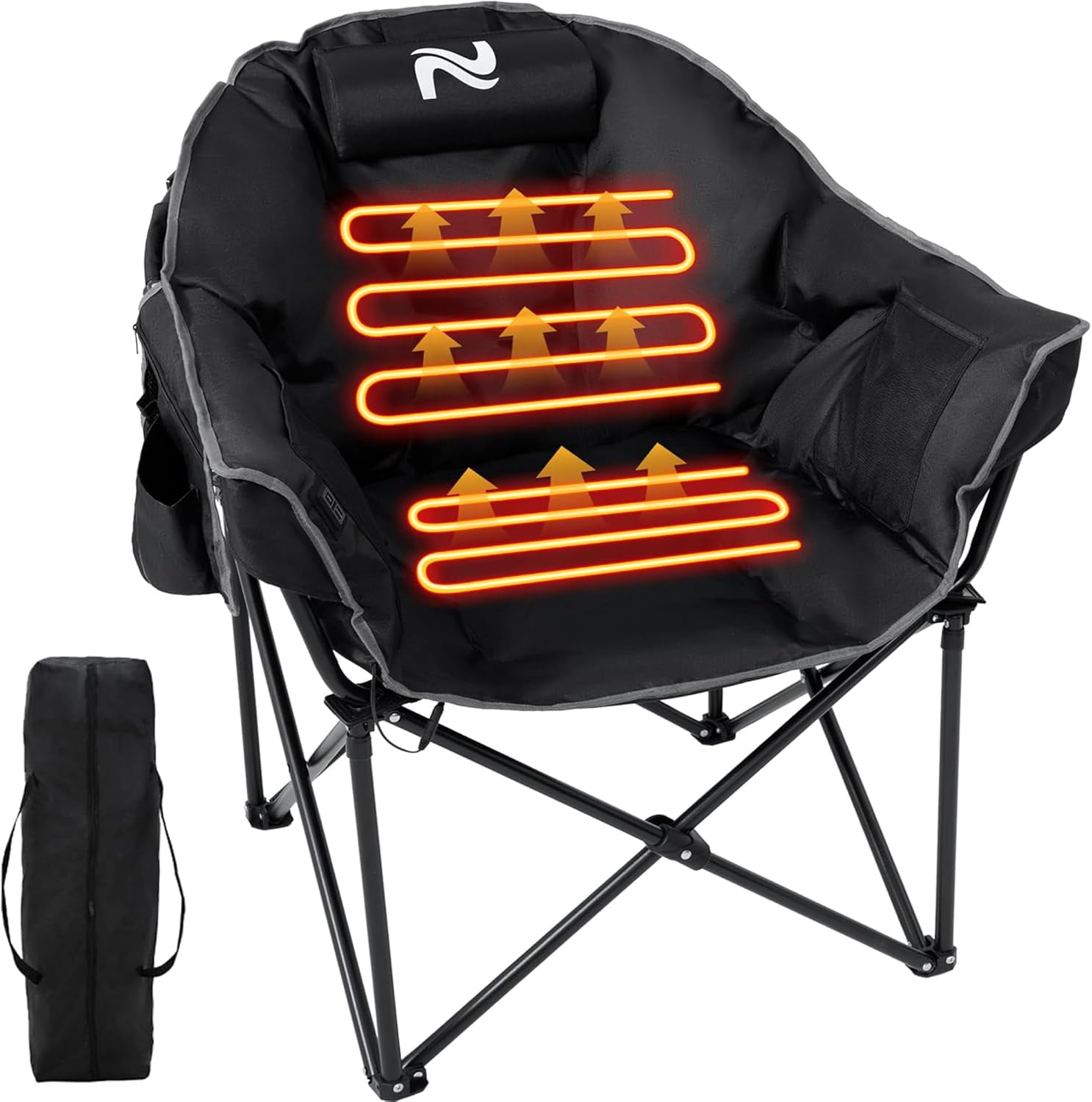 Gobi Heat Terrain Portable Heated Camping Chair - 3 Heat Settings, 9-Hour Battery, 325 Lb Capacity