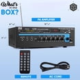 thumbnail image 2 of PYLE PT210 - Amplificador de dirección pública (120 W, Sistema de Receptor de Altavoces PA con RCA,, 2 of 7