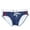 Navy blue white, variant on Men's Classic Fit Color Contrasting Swim Briefs Quick Dry Swimsuit Bathing Suit