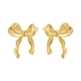 thumbnail image 2 of Pendientes de lazo para mujer, pendientes ligeros creativos para viajes, vacaciones en la calle Oro, 2 of 8