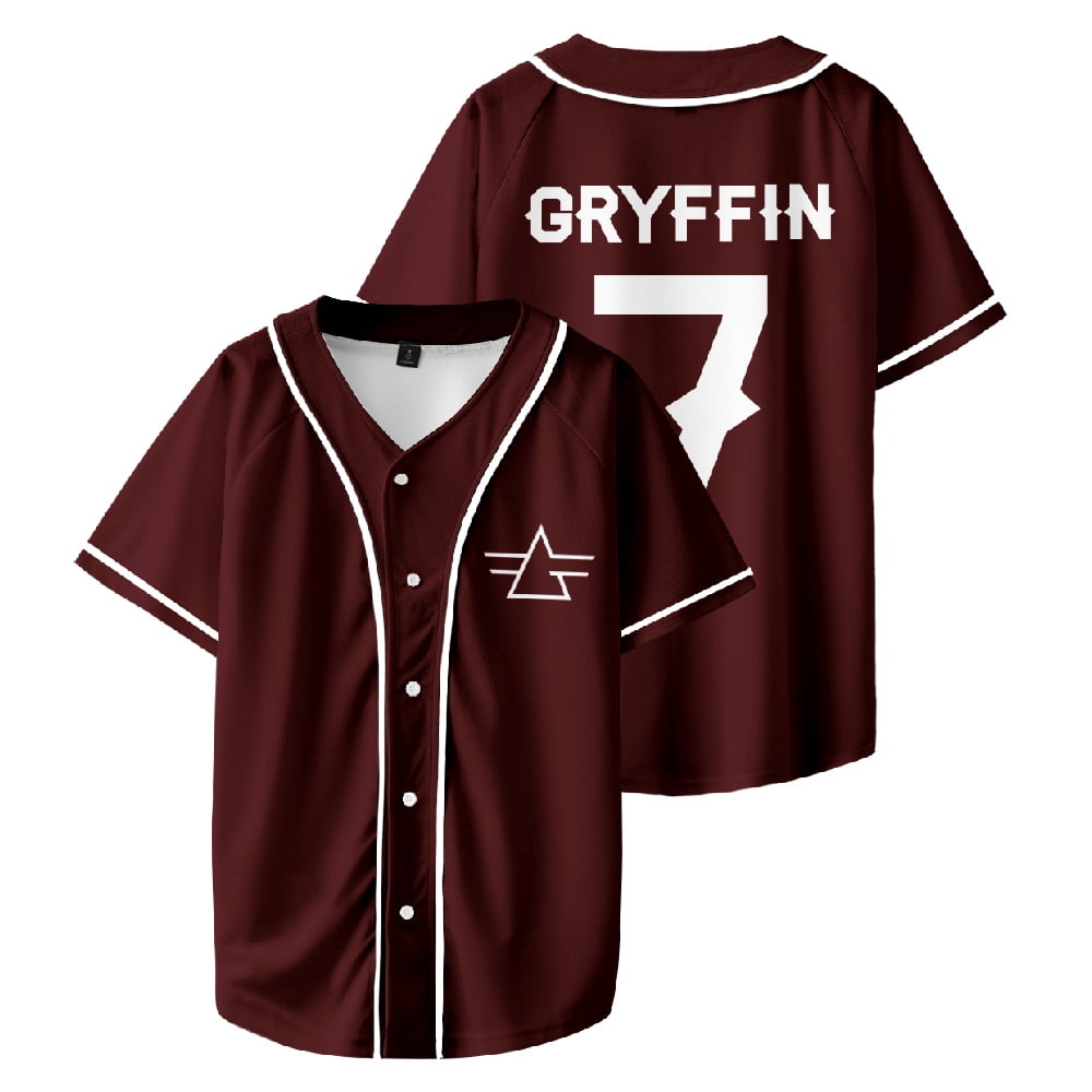Gryffin DJ Hip Hop Baseball Jersey Tops Short Sleeve Shirts