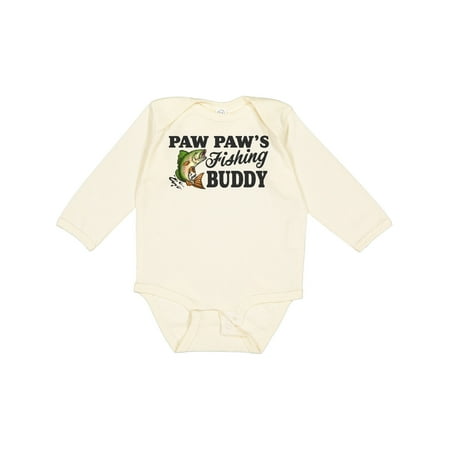 

Inktastic Paw Paw s Fishing Buddy Gift Baby Boy Long Sleeve Bodysuit