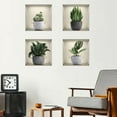thumbnail image 6 of 3/4PCS 3D Three-Dimensional Potted Plants Wall Decals,Green Plant Wall Decal,DIY Peel and Stick Tropical Potted Wall Stickers Adhesive Wall Stickers for Living Room, Entrance Decoration Wall Sticker, 6 of 8