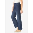 thumbnail image 2 of Woman Within Plus Size Tall Stretch Built-In Slimming Panel Bootcut Jeans, 2 of 3