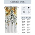 thumbnail image 6 of Pastoral Floral Plant Thermal Insulated Blackout Curtains for Bedroom 36 Length Sage Sunflower Eucalyptus Leaves White Room Darkening Curtain 1 Panel Grommet Window Curtain Drape for Living Room, 6 of 7