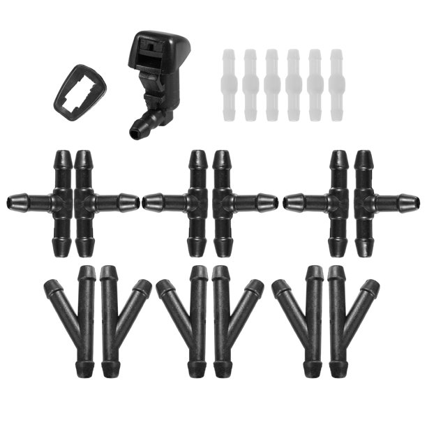 Negro Plástico Coche Delantero Parabrisas Lavado Boquillas Kit 7C3Z-17603-A