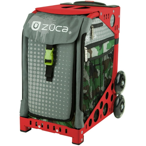 Zuca Paintball Insert Bag & Sport Frame (Red) w/ Flashing Wheels