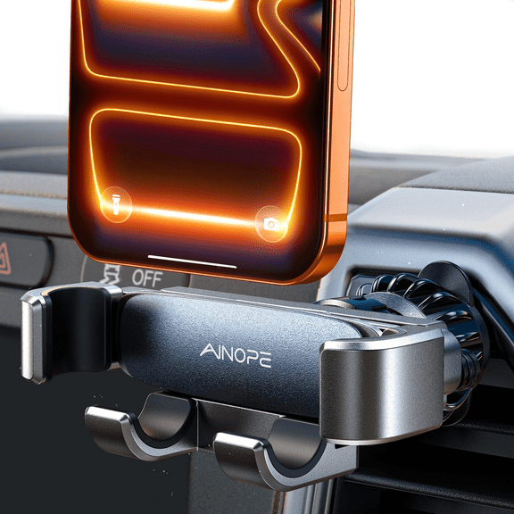 FU1999 Car Phone Holders for Your Car [Ultra Convenient] Air Vent Phone Mount [Thick Cases Friendly] Cell Phone Holder Car Accessories for Women Men for iPhone 16 Pro Max 15 Samsung S25 Ultra Black