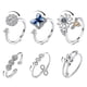 thumbnail image 1 of Anillo de ansiedad Conjunto de anillo dividido ajustable para mujer Anillo giratorio Adecuado para la ansiedad Feliz Sencillez, 1 of 4