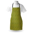 thumbnail image 4 of Abstract Apron, Comic Graphics of Creative Star Formations with Round Hexagon Holes, Unisex Kitchen Bib with Adjustable Neck for Cooking Gardening, Adult Size, Dark Teal Dark Yellow, by Ambesonne, 4 of 4