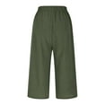 thumbnail image 6 of Gamivast Placed Linen Pants for Women Summer Wide Leg Cropped Pants Drawstring Elastic Waist Pants Vacation Casual Beach Pants Placed Recently by Me Delivery Status, 6 of 8