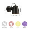 thumbnail image 4 of FSLiving Rechargeable Battery Operated Wall Sconce Dimmable Wireless Convenient Industrial Retro Black Metal Wall Light Nightstand Lamp Corner Accent Lighting for Study Room Entrance - Set of 2, 4 of 6