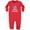 Red, variant on Just Arrived Baby Boy Whale Baby Fleece Romper