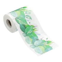 Uxcell 3"x 61Ft Bulletin Board Border, Floral and Leaves Scalloped Trim,Green White