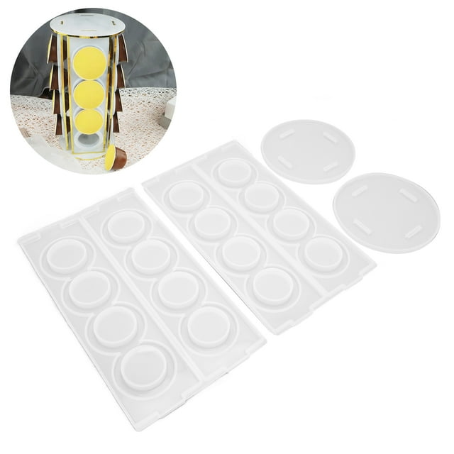 Moldes de silicona para soporte de cápsulas de café molde de silicona para estante de cápsulas de café giratorio de 360 grados flexible suave de gran capacidad para ANGGREK Otros