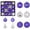 Purple, variant on 44PC Christmas Ball Ornaments Set, Shatterproof Hanging Decorations for Tree Party Birthday Holiday Wedding, Durable Xmas Balls for Home Display