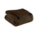 thumbnail image 2 of BNM Diamond Cotton Blanket, California King, Chocolate Brown, 2 of 5